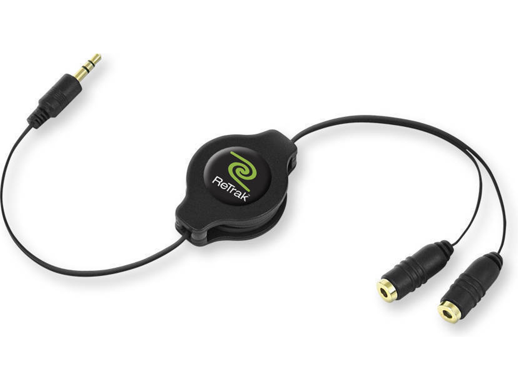 Cable de Audio RETRAK (Jack 3.5mm - Jack 3.5mm - 1 m - Negro)