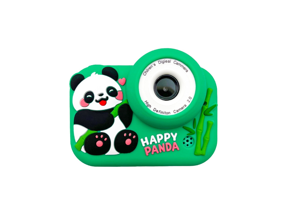 Cámara digital Eifson de doble cámara, 4000 W, pantalla IPS 2.0 (Panda verde)