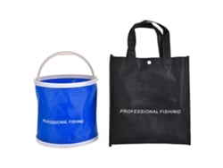 Danu26-cubo De Pesca Portátil De Lona Plegable Para Exterior Herramientas De Pesca Azul