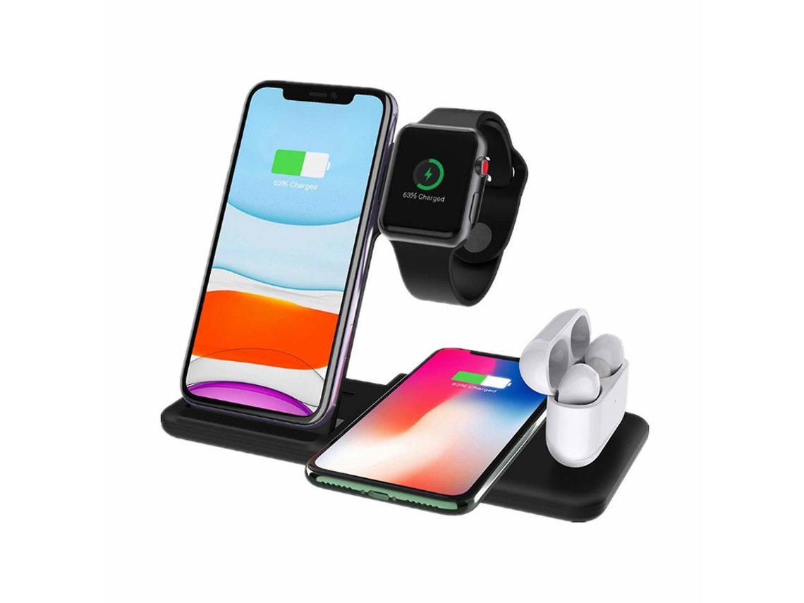 Cargador Sem Fio Fast Para Apple Yizhood Negro