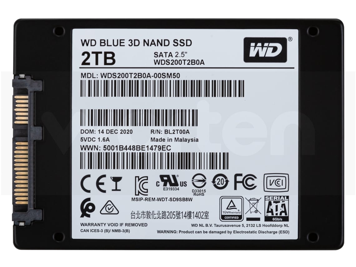 Hablar con popular Pacífico Disco SSD Interno WESTERN DIGITAL Blue 3D NAND SATA 2TB (2 TB - SATA - 560  MB/s)