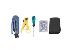 Kit Multifuncional De Crimpado De Cables Coaxiales Con Herramienta De Compresión Y Pelacables Para Cables Rg59, Rg6 Y Rg11.