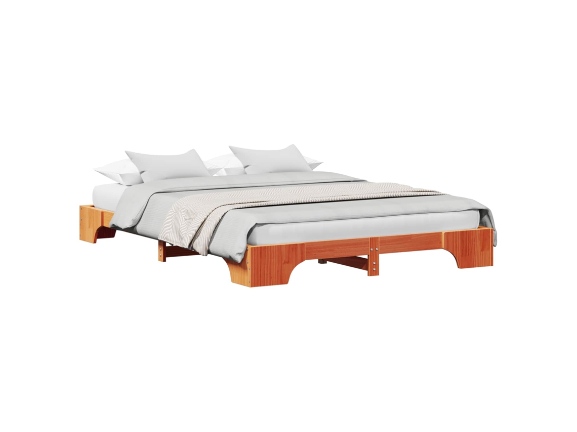 Maison Exclusive - Estructura De Cama Marrón Cera 150 X 200 Cm