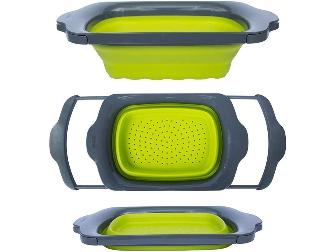 Cuchara Plegable Con Asas Para Verduras, Cesta De Drenaje De 6 Cuartos Para Fregadero