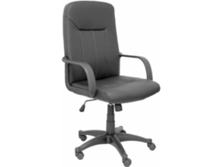 PYC Silla de Escritorio Ejecutiva PIQUERAS Y CRESPO Villa Negro (Similpiel - Brazos fijos)