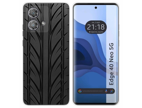 Funda Diseño Neumatico para Motorola Edge 40 Neo 5G TUMUNDOSMARTPHONE Silicona Multicolor