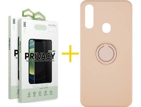 Carcasa + 2 Protectores de Pantalla para Samsung Galaxy A20e SKYHE Rosa Pastel