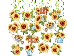 Girasoles Colgantes: Decoración Adecuada Para Techos Y Paredes En Fiestas Y Eventos.