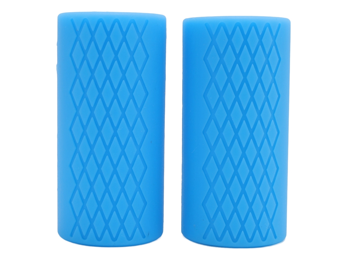 Rebe-1 Par Grips Para Mancuernas Y Barras Antideslizantes Textura De Silicona Accesorio De Entrenamiento Fitness Azul