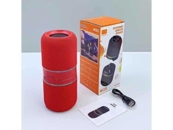 Altavoz Bluetooth MDUG magnético 2 en 1 con radio FM, ranura para tarjeta TF y reproducción TWS (rojo)