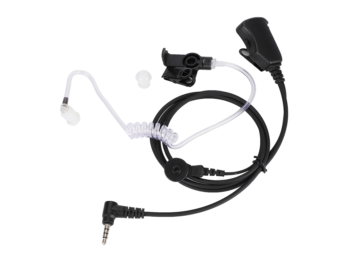 Auriculares para radio walkie-talkie con botón PTT y ajuste de volumen