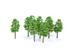 60 Mini Árboles De Plástico Verde Para Maquetas Arquitectónicas, Vías De Tren Y Jardines.