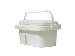 Portapinceles 3 en 1 Eifson con soporte para paleta y mango (blanco)