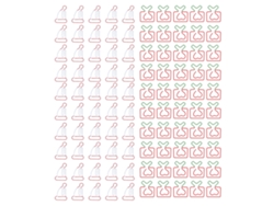 100 Clips De Papel Metálicos Antirrobo De Estilo Único Y Duraderos Para La Clasificación De Archivos De Oficina.