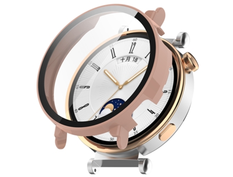 Huawei Watch GT 4 pieza de 41 mm + Funda protectora para reloj con película templada integrada (Rosa)