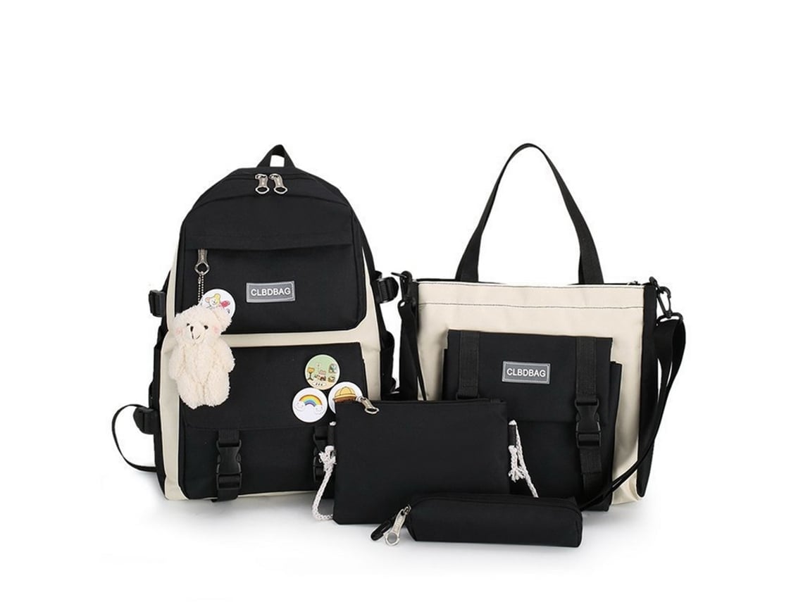 Es Un Conjunto De Mochila Escolar Infantil De 5 Piezas, Bonito Y Práctico. Es Adecuado Para La Educación De Las Niñas, Muy Duradero, Ideal P