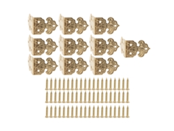 Protectores De Esquina De Latón Para Muebles Y Joyeros, Decorativos Y Duraderos, 10 Unidades, 25 Mm
