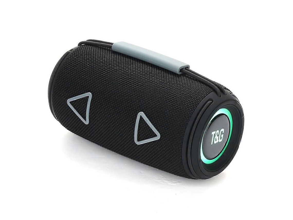 Subwoofer estéreo inalámbrico Bluetooth portátil TG-657 con soporte para altavoz 3D, radio FM y luz ambiental LED.