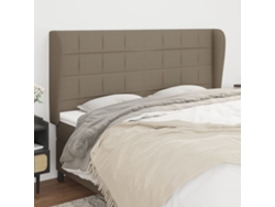 Cabecerocabecero De Camapanel De Cabecera Con Orejas De Tela Gris Taupe 163x23x118/128 Cm