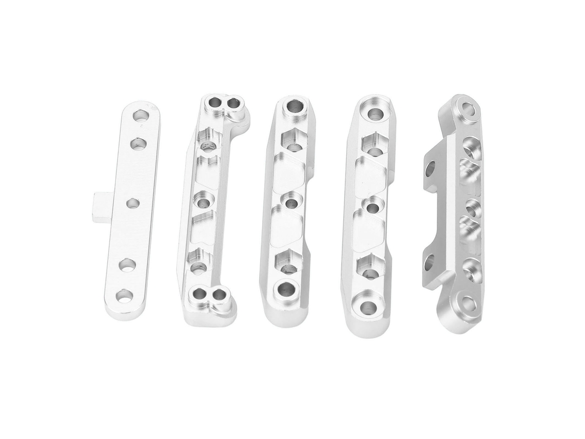 Placa De Montaje Del Brazo De Suspensión Trasero Inferior De Aluminio Con Reducción De Vibraciones Para Coche Rc Fs Atom 6s 1/8 Plata