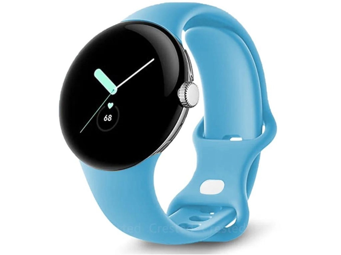 Correa Silicona Líquida para Google Pixel Watch 2 Talla L 24Cm Azul VEANXIN