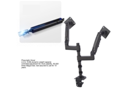 Soporte de pantalla dual ajustable para pantallas de 17 a 27 pulgadas