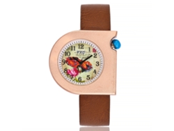 Reloj De Pulsera Coreano Para Mujer Zhoulianfa Zlf00192-j Con Correa De Cuero, Movimiento De Cuarzo Y Esfera Redonda.