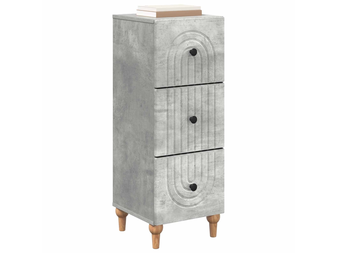 Maison Exclusive - Cajonera Gris Hormigón 33 X 34,5 X 90 Cm Madera De Ingeniería