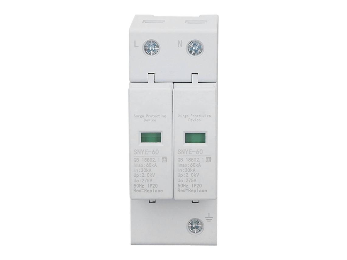 Dispositivo Protección Olas De Tensión Caja Distribución 60ka 2p 275v Ip20 Combiner Box