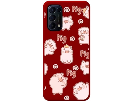 Carcasa Oppo Find X3 Lite 5G TUMUNDOSMARTPHONE Cerdos Rojo