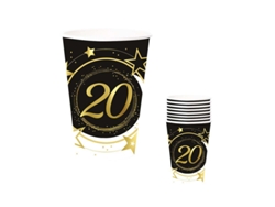 Tazas Desenchables GUIRCA Set de 6 vasos de 20 años de 240 Ml (90 Cm)