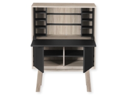 Escritorio MON PETIT MEUBLE FRANÇAIS de Madera de Roble Con Almacenamiento 90 cm de Ancho