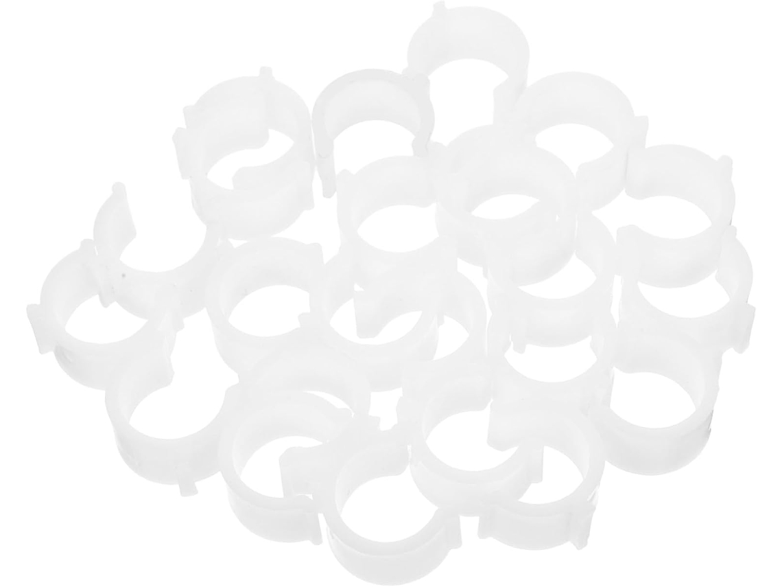 Juego de 24 soportes para barra de cortina, clips invisibles, soportes centrales ajustables para Gokoco