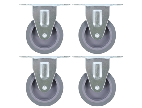 vidaXL Ruedas fijas 4 unidades 75 mm