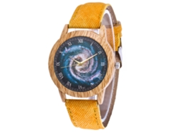 Reloj De Pulsera De Cuarzo Con Correa De Denim Para Hombre Y Mujer Regalo Amarillo