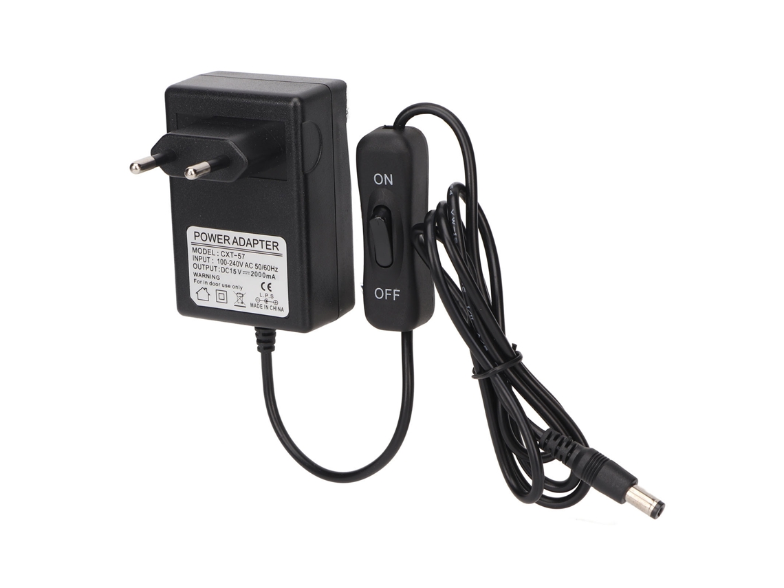 Adaptador De Corriente Para Cortadora De Espuma 15v 2000ma 30w Cable Caliente Enchufe Europeo