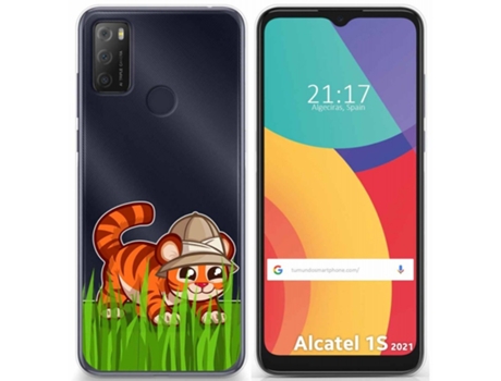 Carcasa Alcatel 1S 2021 / 3L 2021 TUMUNDOSMARTPHONE Dibujos Transparente Multicolor