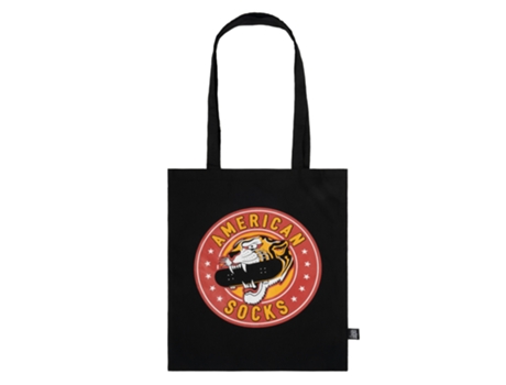 Bolsa de Hombro Unisex AMERICAN SOCKS Tiger Negro