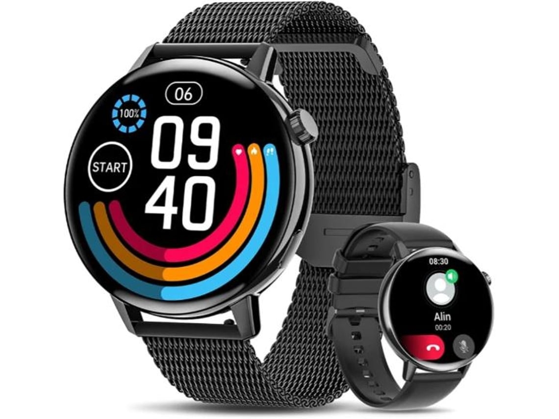 Reloj inteligente con función de llamada, monitor de actividad física con recordatorio de información de frecuencia cardíaca, Chennnls