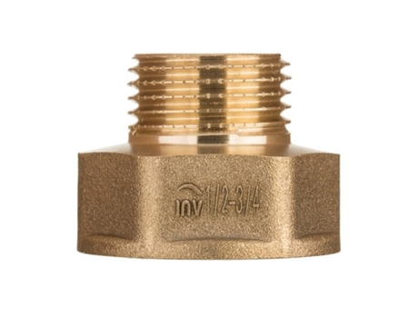 1/2 x 3/8 Conexión de Tubo de Latón, Reducción de Niple de Unión de Conexión Hembra x Macho