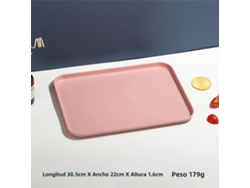 (rosa M) Bandeja Rectangular De Plástico Para Restaurantes Y Hogares, Utilizada Para Servir Té Y Vasos.