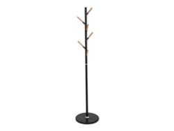 Perchero Nacka 172x37 cm efecto madera negro [EN.CASA]