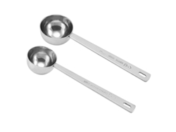 Cucharillas Medidoras de Café de Acero Inoxidable, Cucharillas de Café Con Mango Largo (prata, 2 Unidades, 15ml)
