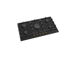 Solthermic Placa Gas 90 Bl042 Negra Rústica 5 Fuegos Wok