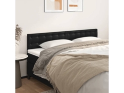 Cabeceros 2 Unidades De Cuero Sintético Negro 80x5x78/88 Cm