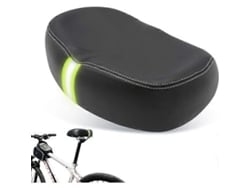 Rebe-asiento Amplio Cómodo Sin Nariz Para Bicicleta Con Acolchado De Espuma De Memoria Resistente Al Agua Y Reflectante Blanco