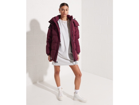 Abrigo SUPERDRY Poliéster Mujer (44 - Rojo)