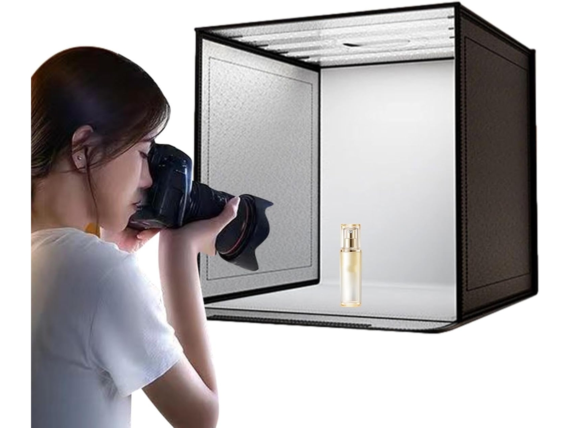 Caja De Iluminación De Estudio De 44x44 Cm | Cabina Plegable Con Intensidad Ajustable