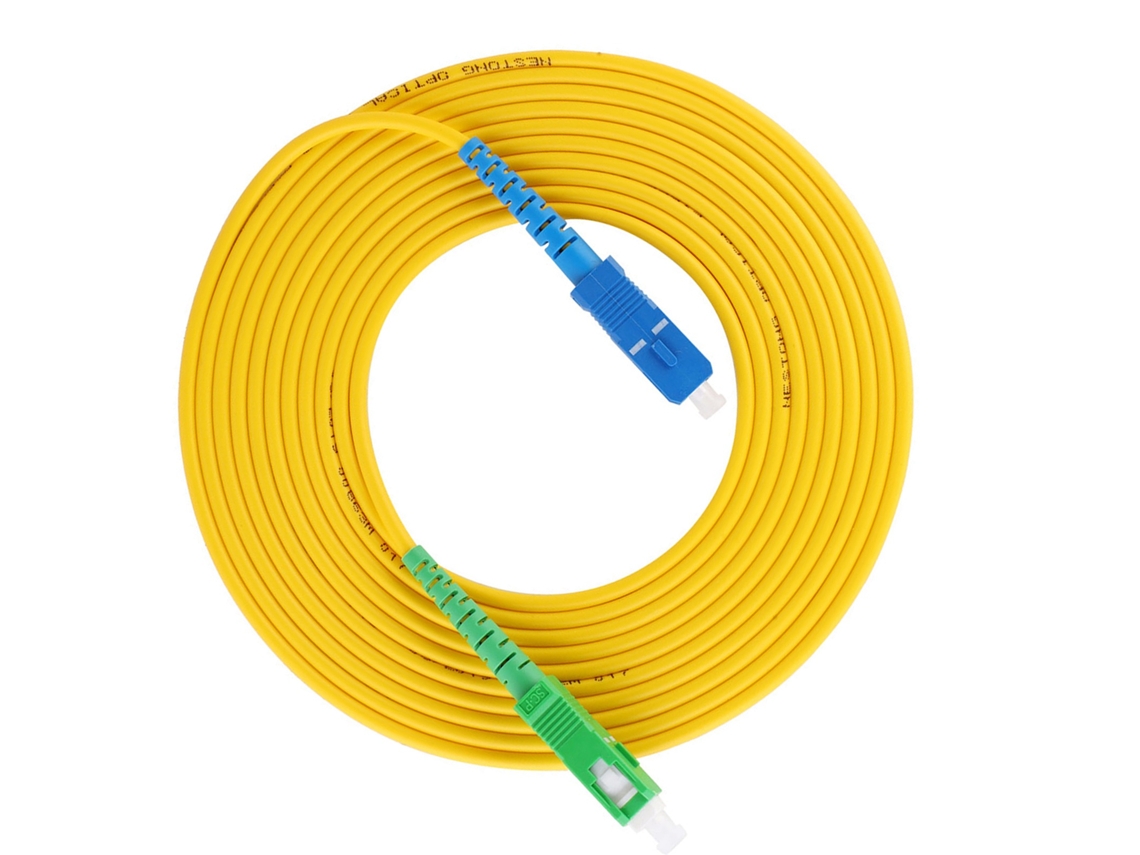 2 piezas de cable de fibra óptica SC APC/UPC de 5 m, latiguillo de fibra monomodo