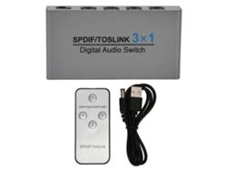 Conmutador De Sonido Digital Óptico Spdif A Toslink 3 Entradas Y 1 Salida Con Control Remoto Para Ps5, Xbox Y Hdtv